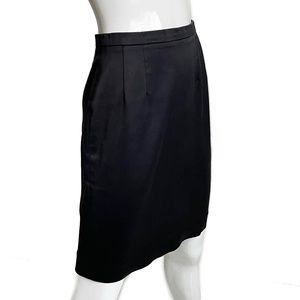 Kenzo Paris Pencil Skirt Black Cotton Blend Jungle Line Sz 36 Vintage 80s
